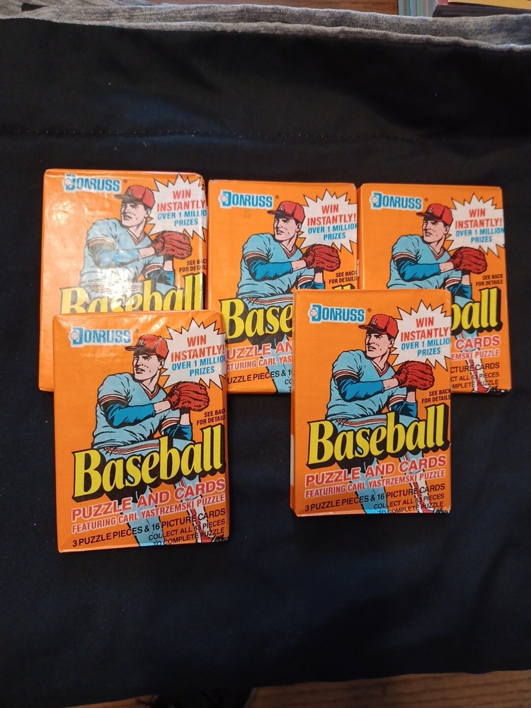 1990 Donruss MLB Baseball Card 5 Sealed Wax Packs - Estate Sale Find!