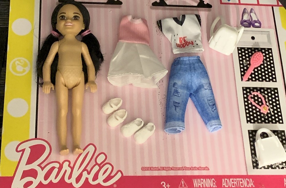 Friends Forever Club Fashions - Nude Asian Barbie Club Chelsea Doll - lot