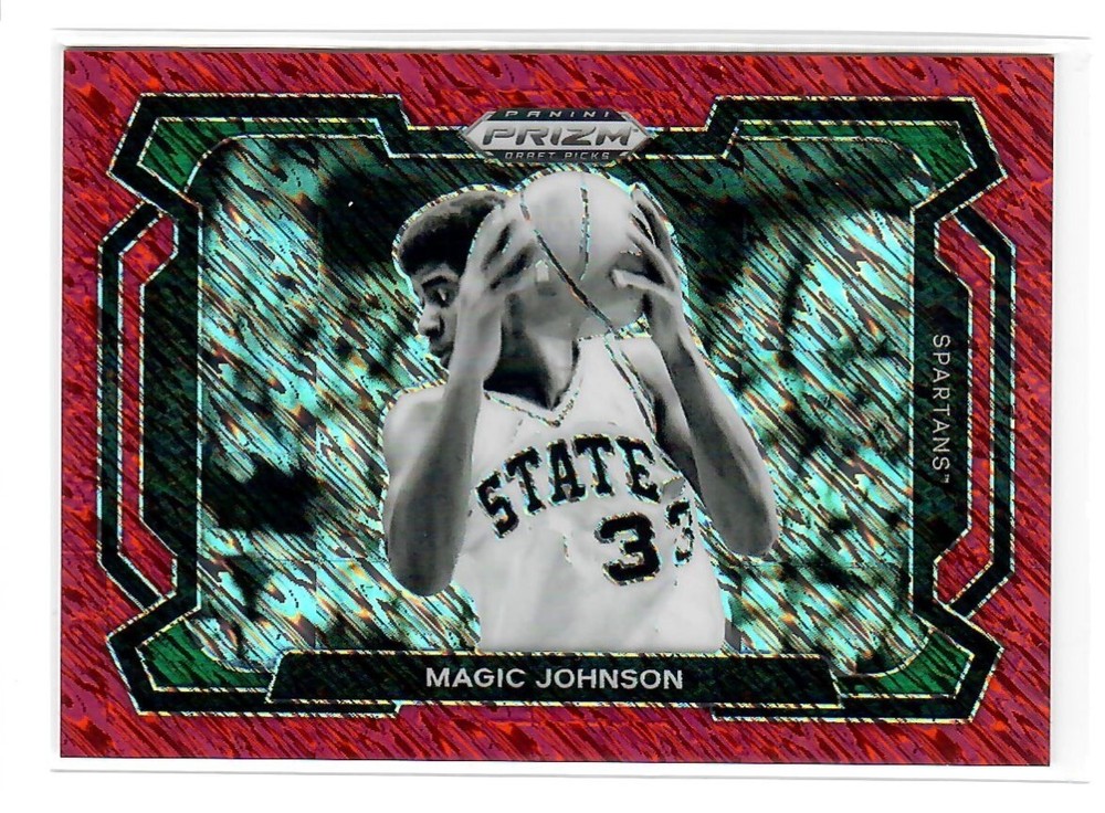 2024 Prizm Draft Picks Magic Johnson #23 Variation Red Shimmer 8/9 SSP