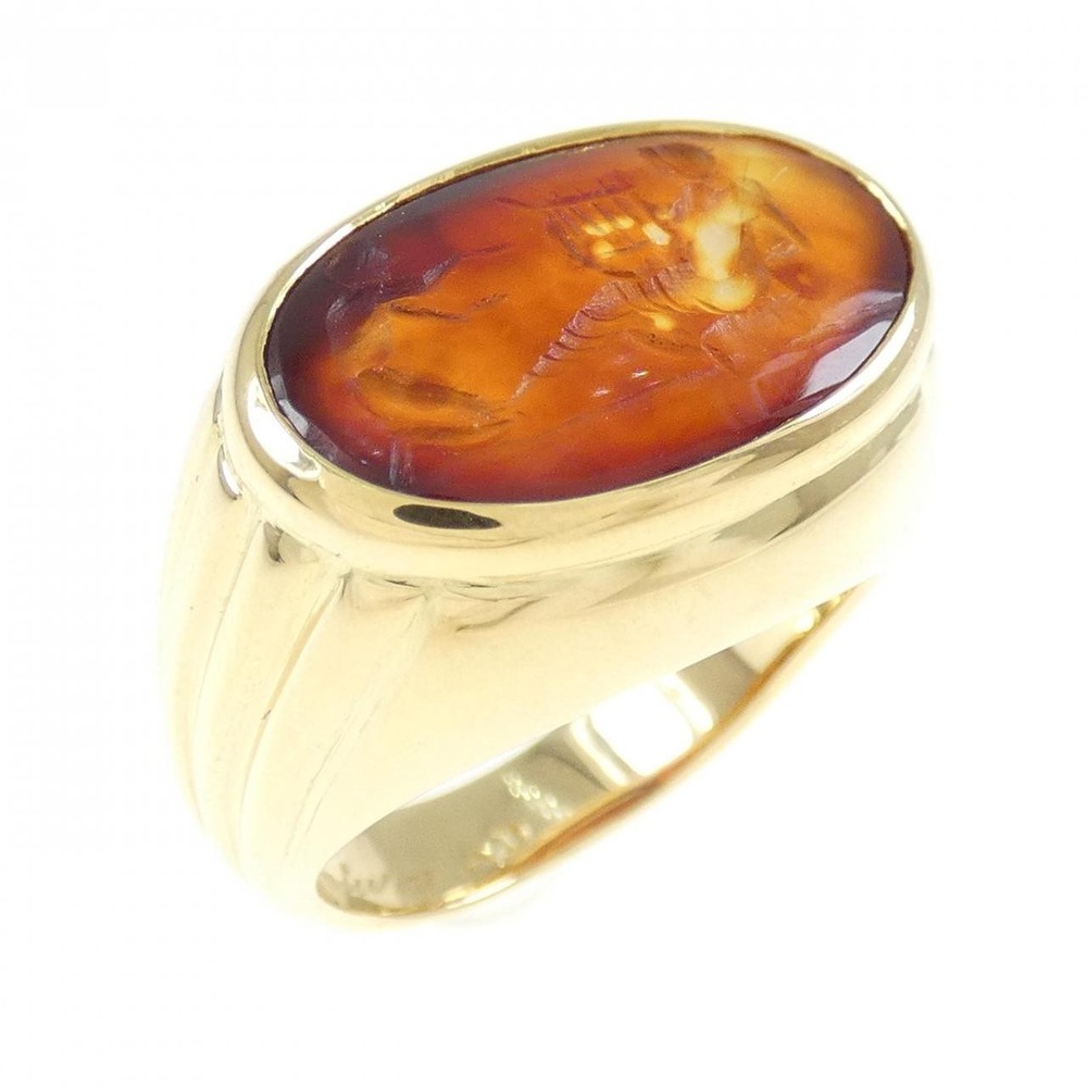 Authentic Bvlgari Agate Intaglio Ring #260-007-890-7867