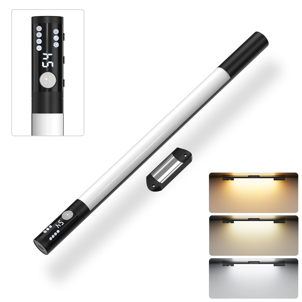 Motion Sensor Lights, Upgraded 2000mAh LED Under Cabinet Lights with Digital ...