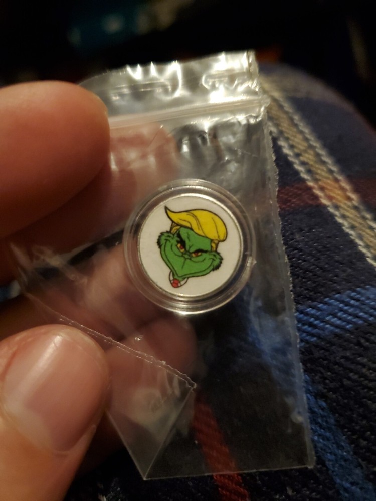 1g .999 Silver THE GRINCH Trump Funny Art Bar Custom Coin Limited Encapsulated