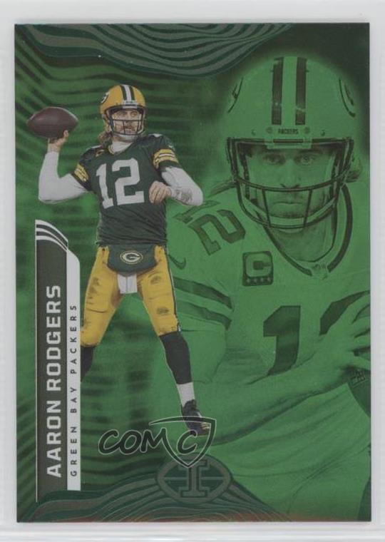 2022 Panini Illusions Trophy Collection Emerald Aaron Rodgers #33