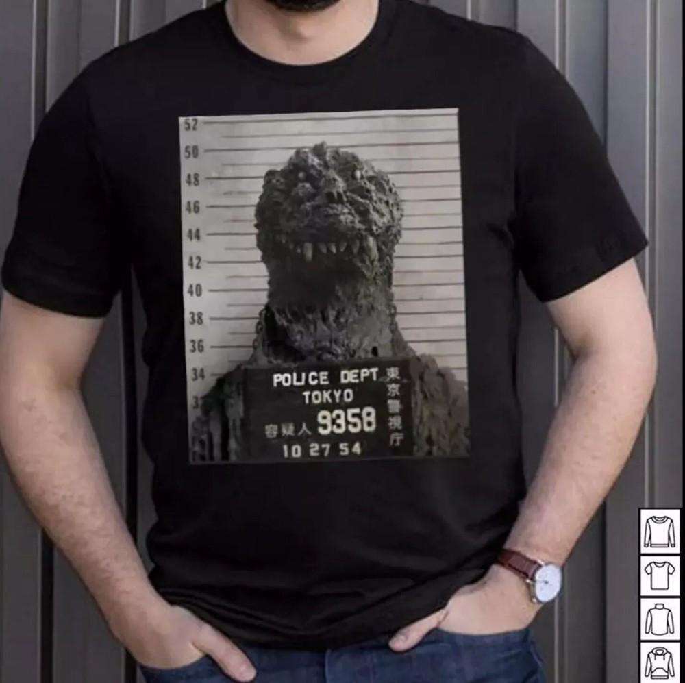 NEW Godzilla Mugshot Vintage T-Shirt  TR2111_17