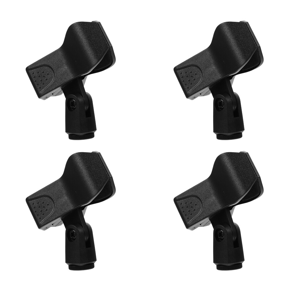4PCS Black Microphone Clamp Microphone Bracket Microphone Support Stand