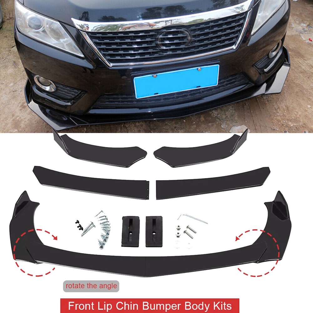 Glossy+Black Front Bumper Lip Splitter Spoiler For Toyota GR Corolla