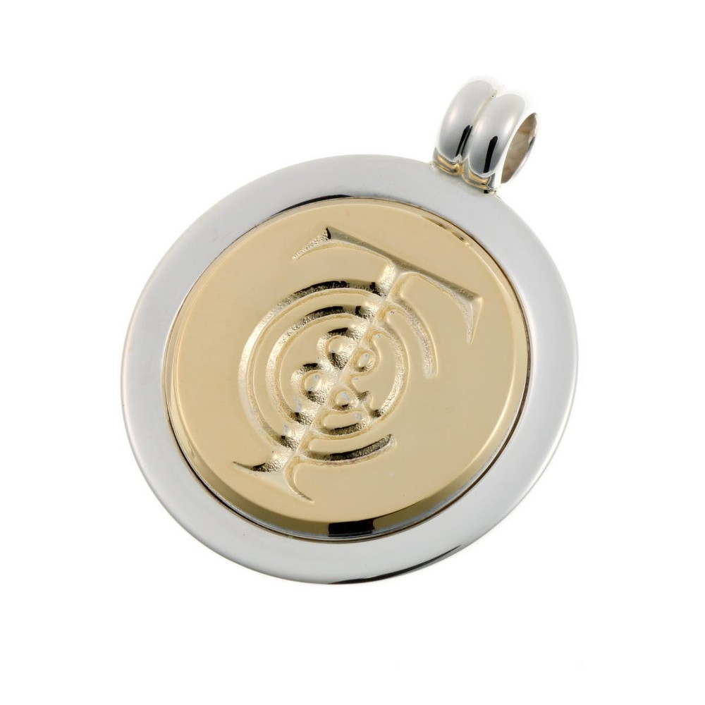 Tiffany co. Tiffany co. Logo Medal Motif Pendant Yellow Gold Silver 75