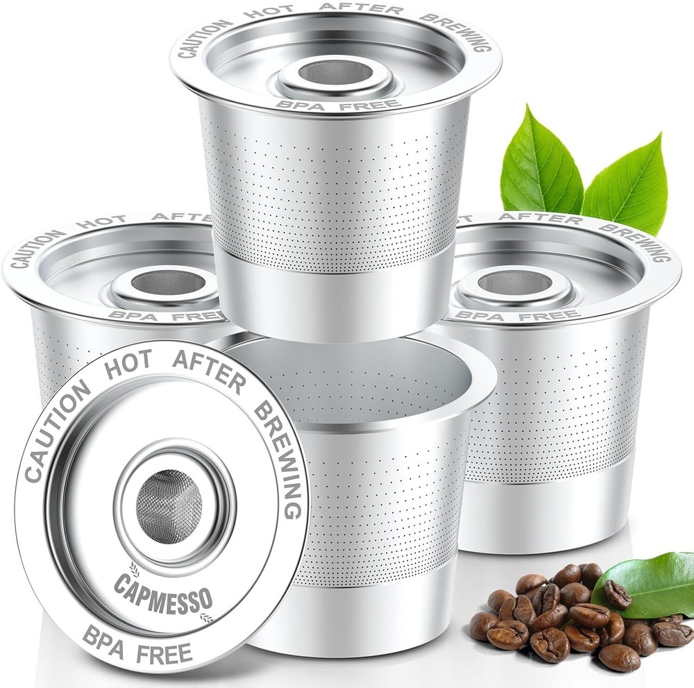 4 Pack Reusable K Cups Coffee Pods for Keurig 1.0 Stainless Steel Refillable K
