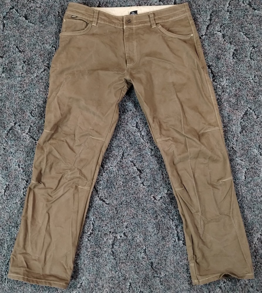 Kuhl Ryder Pants Mens Size 38x32 Brown Vintage Patina Dye Hiking Camp Outdoors