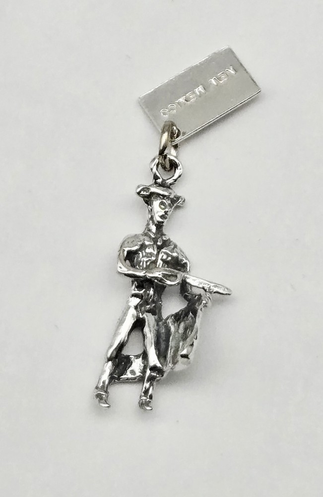 Vintage Matador Sterling Silver Bullfighter Charm Pendant 2.2g New Mexico