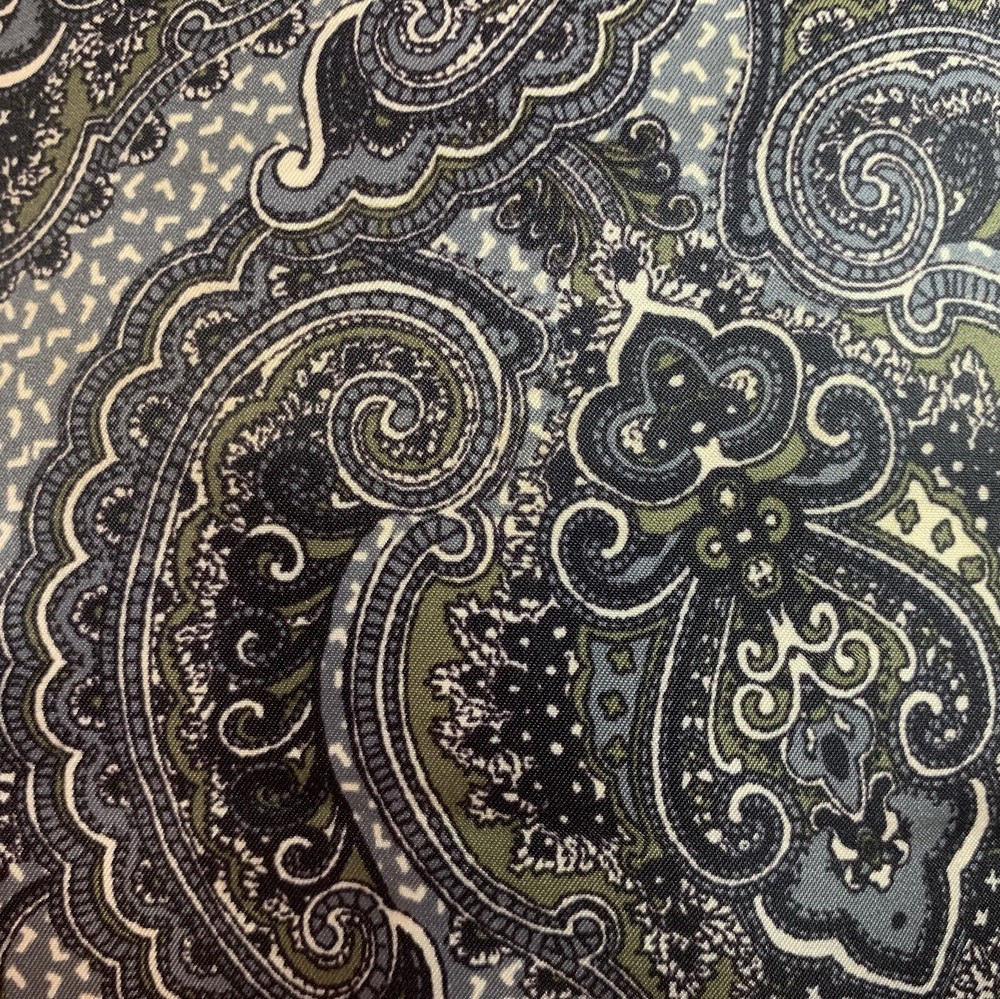 Franco Sarto Purse Paisley Shoulder Bucket Bag Black Green Grey White