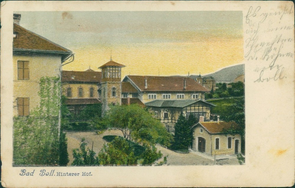 Postcard Baden-Württemberg Bad Boll Hinterer Hof 1904