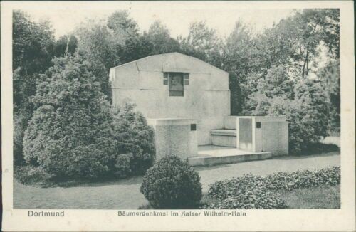 Postcard Dortmund tree monument in Kaiser Wilhelm grove (no. 9410)