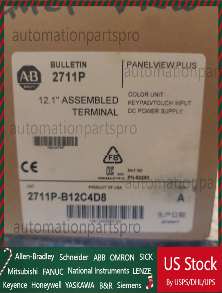 Allen-Bradley 2711P-B12C4D8 2711PB12C4D8 Panelview Plus 6 1250 Key Touch New