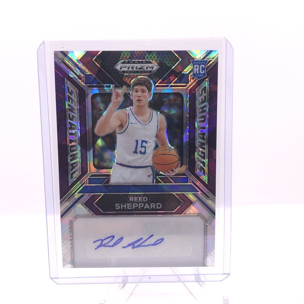 2024 Panini Prizm Draft Picks Reed Sheppard Purple Ice Auto 49/99 RC