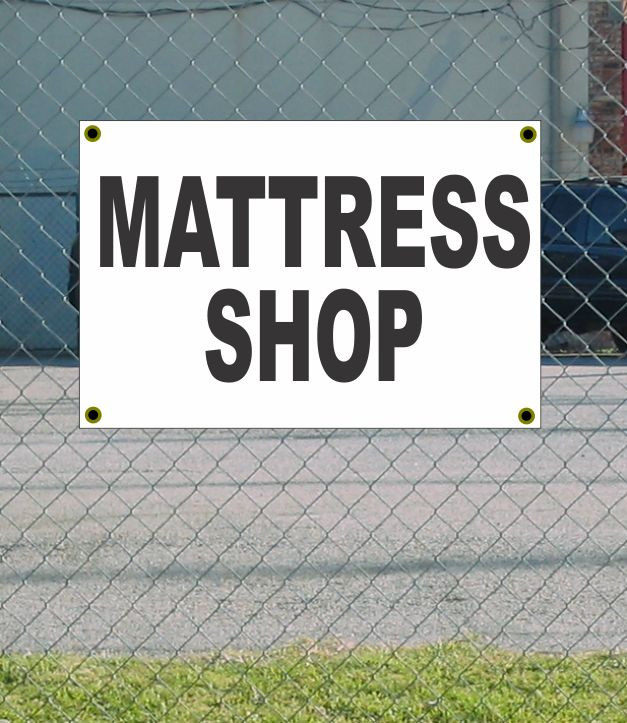 2x3 MATTRESS SHOP Black & White Banner Sign NEW Discount Size & Price FREE SHIP