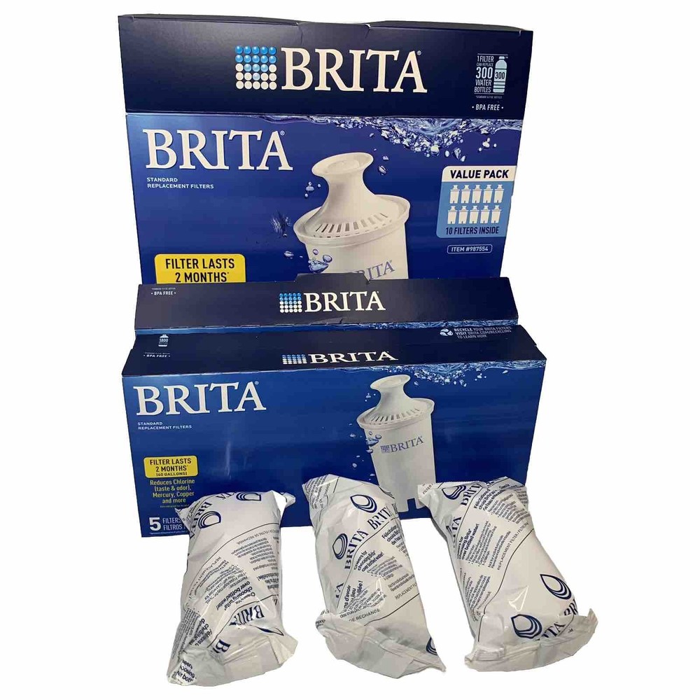 Brita Water Filters #987554. 8 Count. Works in all Brita Systems Except Stream.