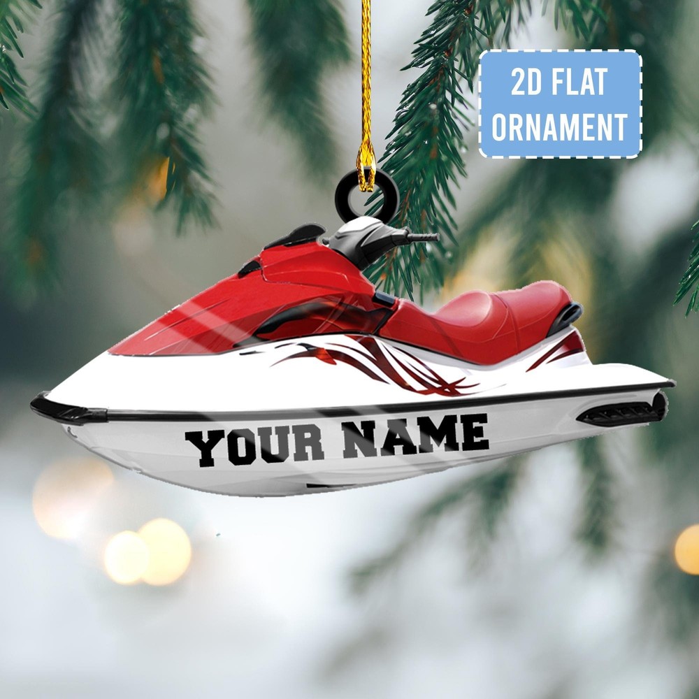 Personalized Waverunner Name Ornament  Acrylic 2D Ornament  Gift For Wave Runner