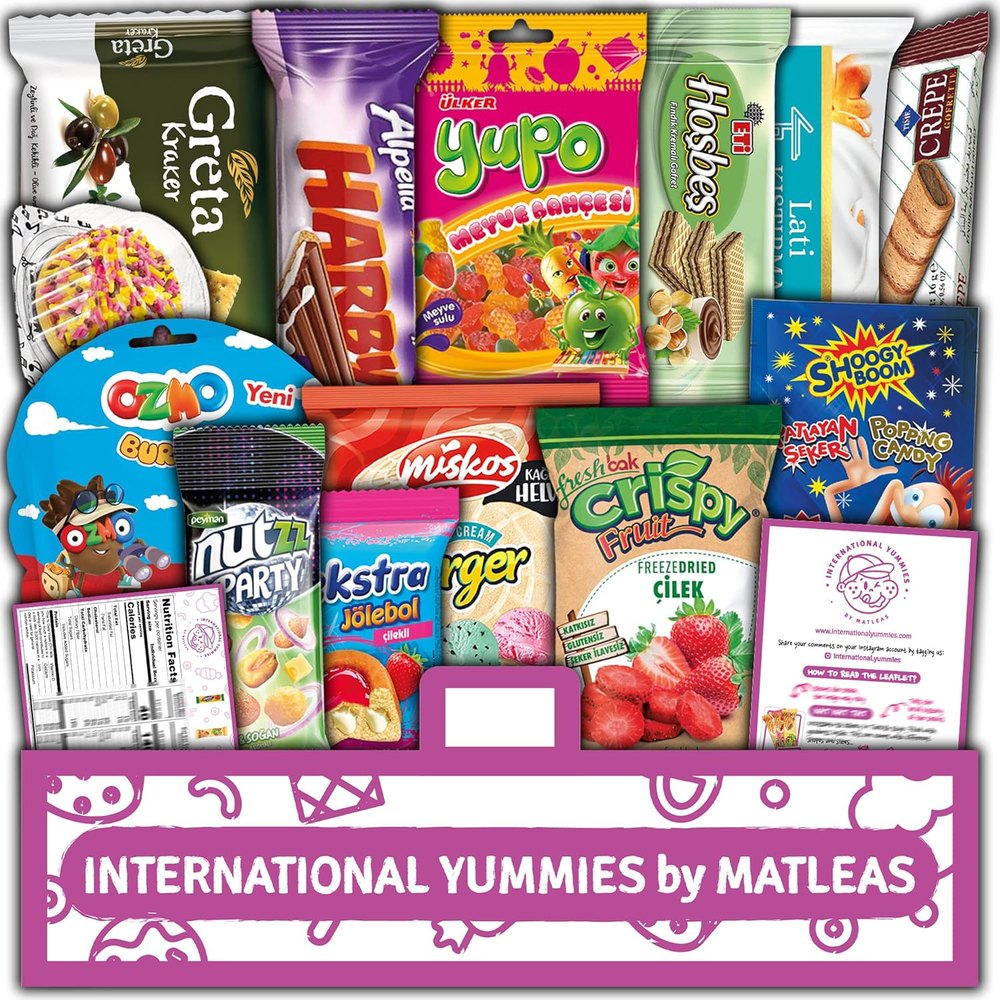 Exotic Snack Box 12 Full-Size Snacks + 1 Bonus Treats from Around the World