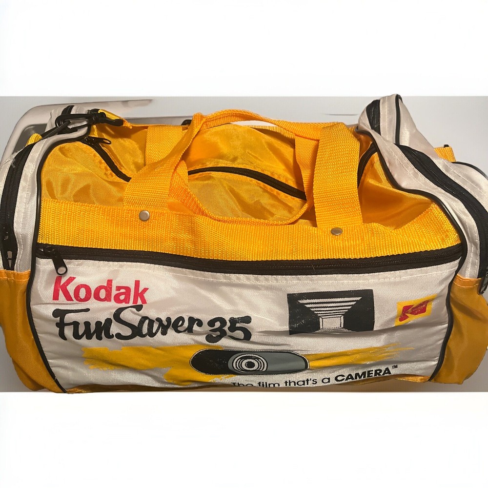 Vintage Kodak Funsaver 35 Cameras Fun Saver Film Duffel Duffle Gym Bag Rare
