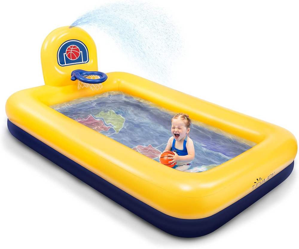 Inflatable Kiddie Pool for Summer Fun Backyard Water Play Outdoor Kids Splash Pad