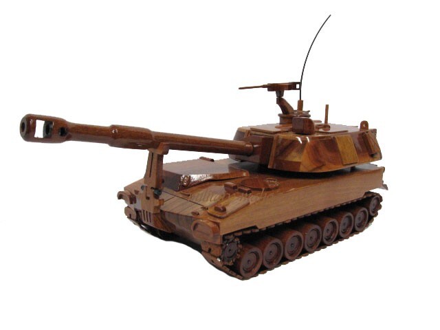 M109 M109A4 Paladin Howitzer Tank Field Artillery Mahogany Wood Wooden Model New