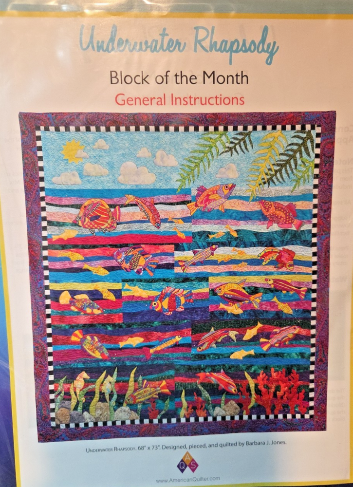 Underwater Rhapsody Block of the Month Quilt Pattern from AQS