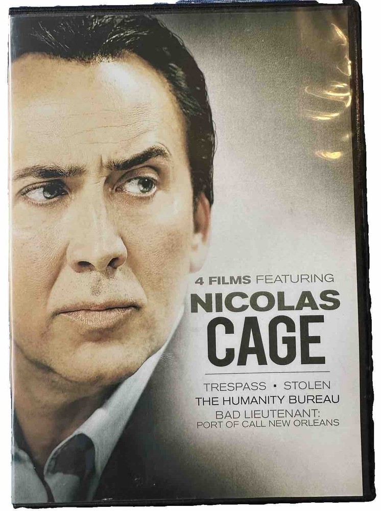 Nicolas Cage 4 DVD Set, 2021 Trespass, Stolen, Humanity Bureau, Bad Lieutenant