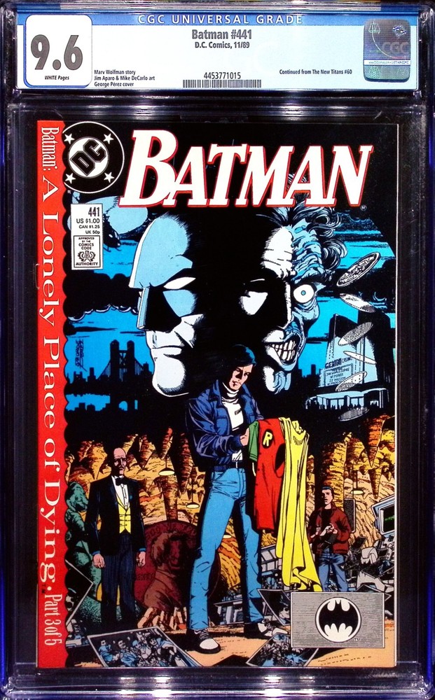 Batman 441 1989 CGC 9.6 Direct Edition! George Perez Cover!
