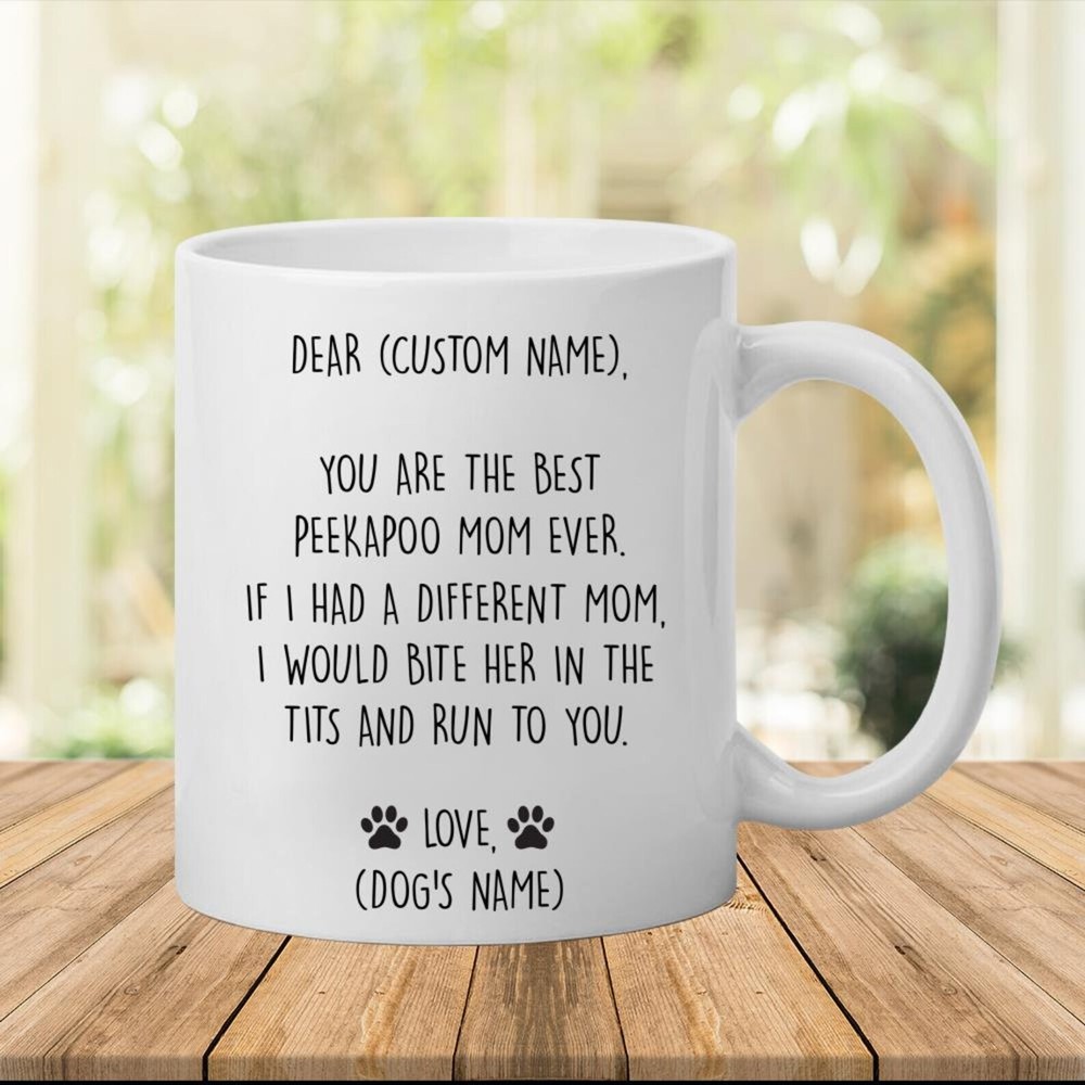 Peekapoo Lover Gift Idea Funny Coffee Mug For Dog Moms