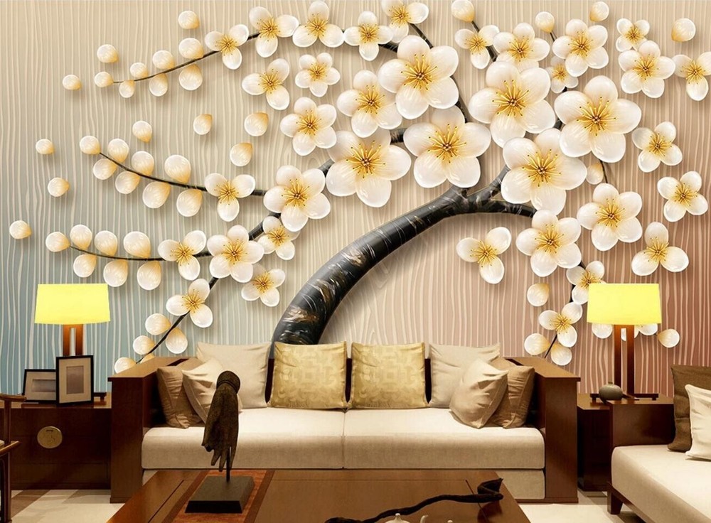 3D Yellow Petal ZHUA28847 Wallpaper Wall Murals Removable Self-adhesive Ann