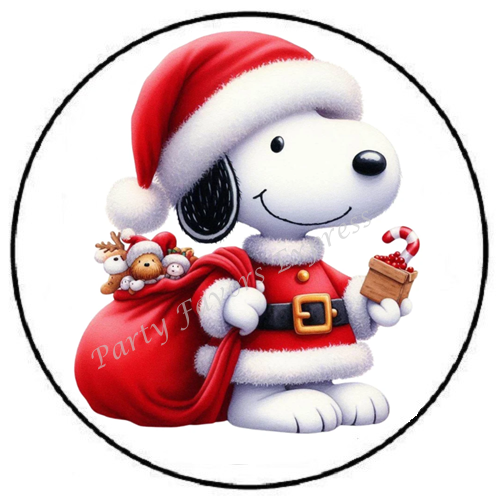 BEAGLE CHRISTMAS SANTA ENVELOPE SEALS LABELS STICKERS PARTY FAVORS