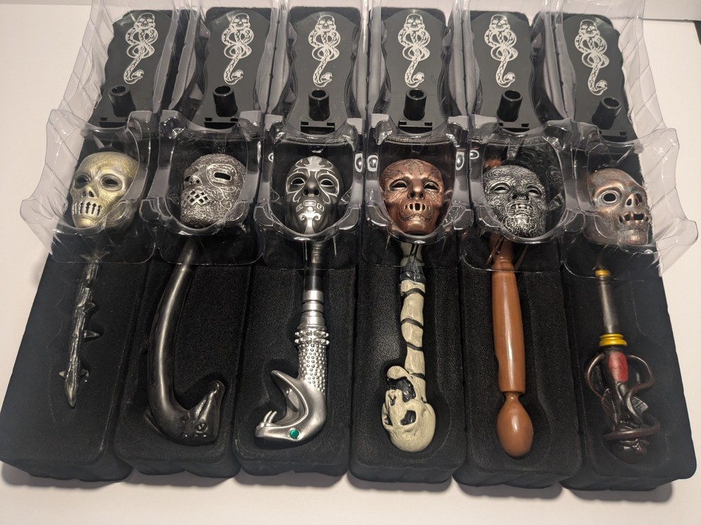 Harry Potter Death Eaters Mystery Wand Set of 6 with Display Box NIB