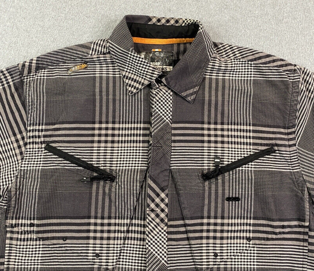 Akademiks Shirt Jacket Mens Large ASAP Corps Button Up Plaid Utility Preppy *