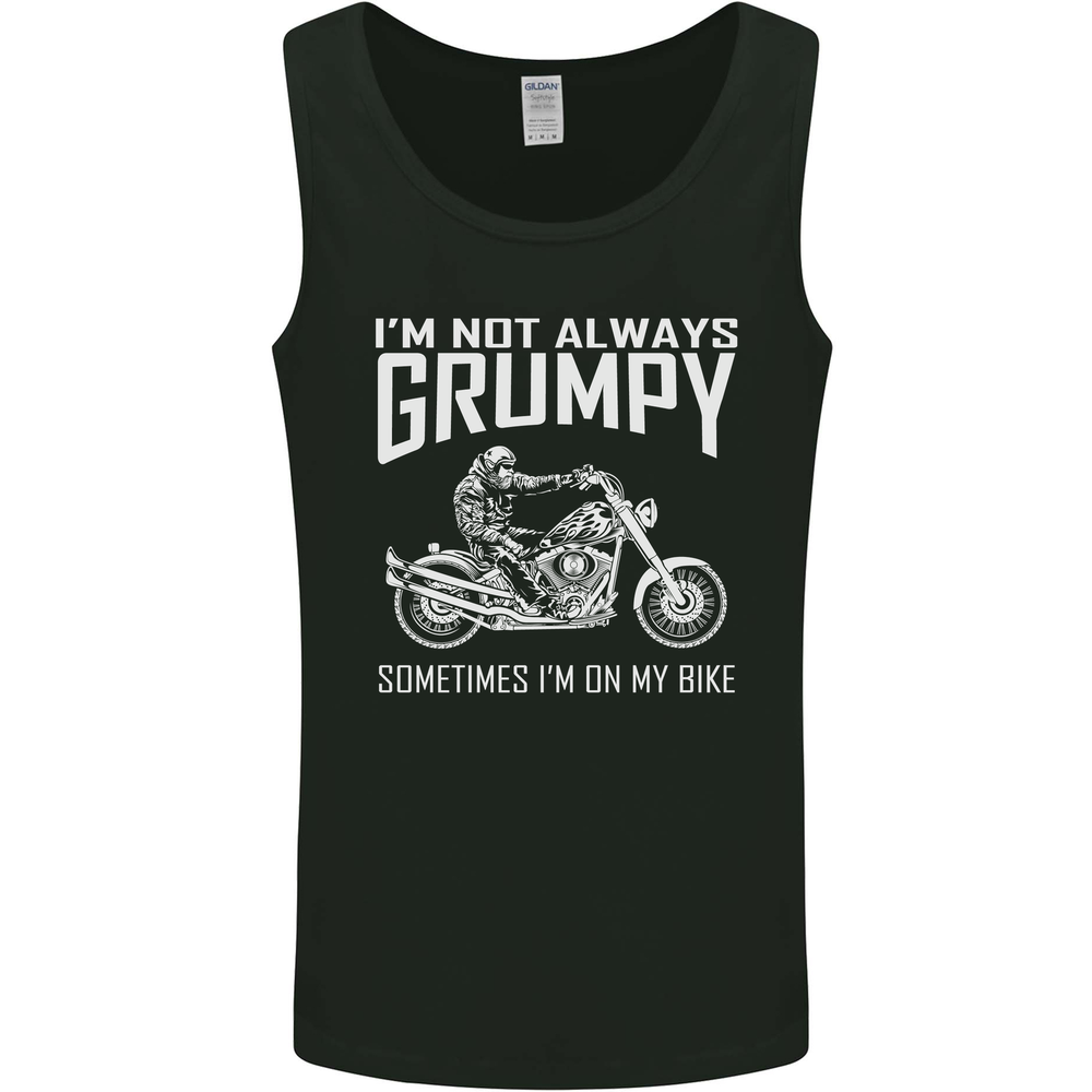 Im Not Always Grumpy Motorbike Motorcycle Mens Vest Tank Top