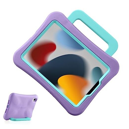 Durable Lightweight Purple iPad 7th/8th/9th Gen 10.2 Inch Kids Case  