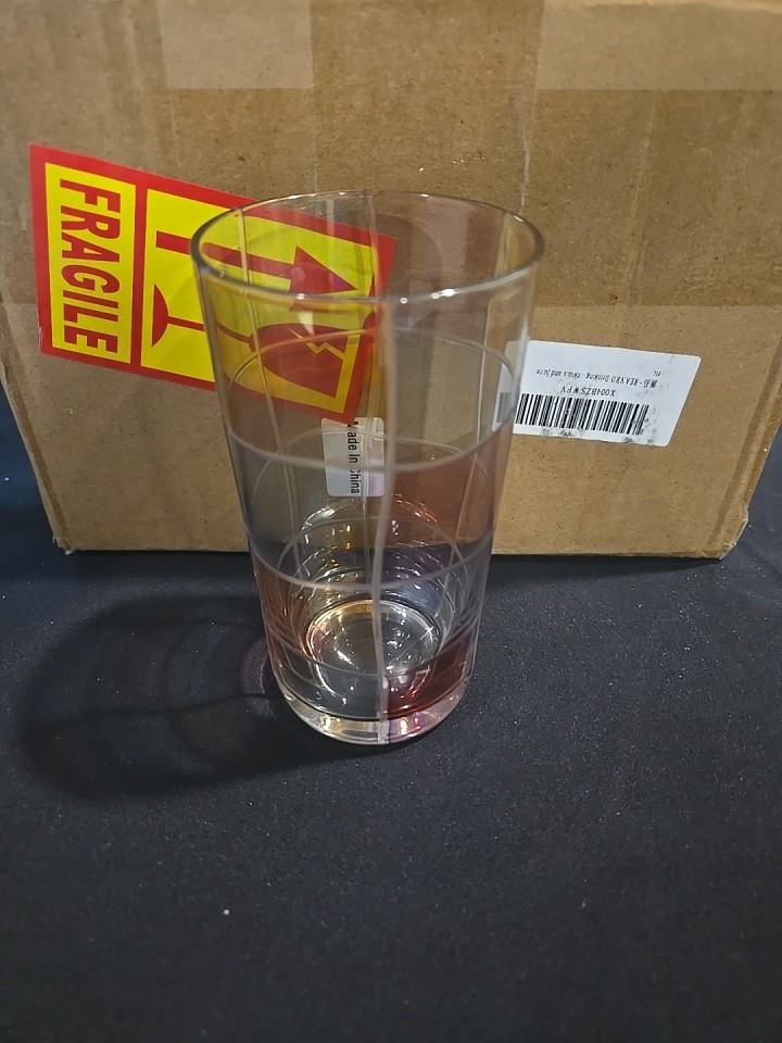 REANRO 6-Piece 9.5OZ Highball Glasses Set in Vibrant Colors