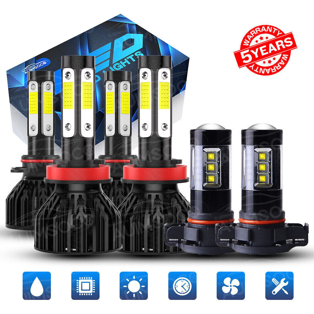 White LED Lamp Fog Light Bulb Kit for Jeep Grand Cherokee 2011-2013