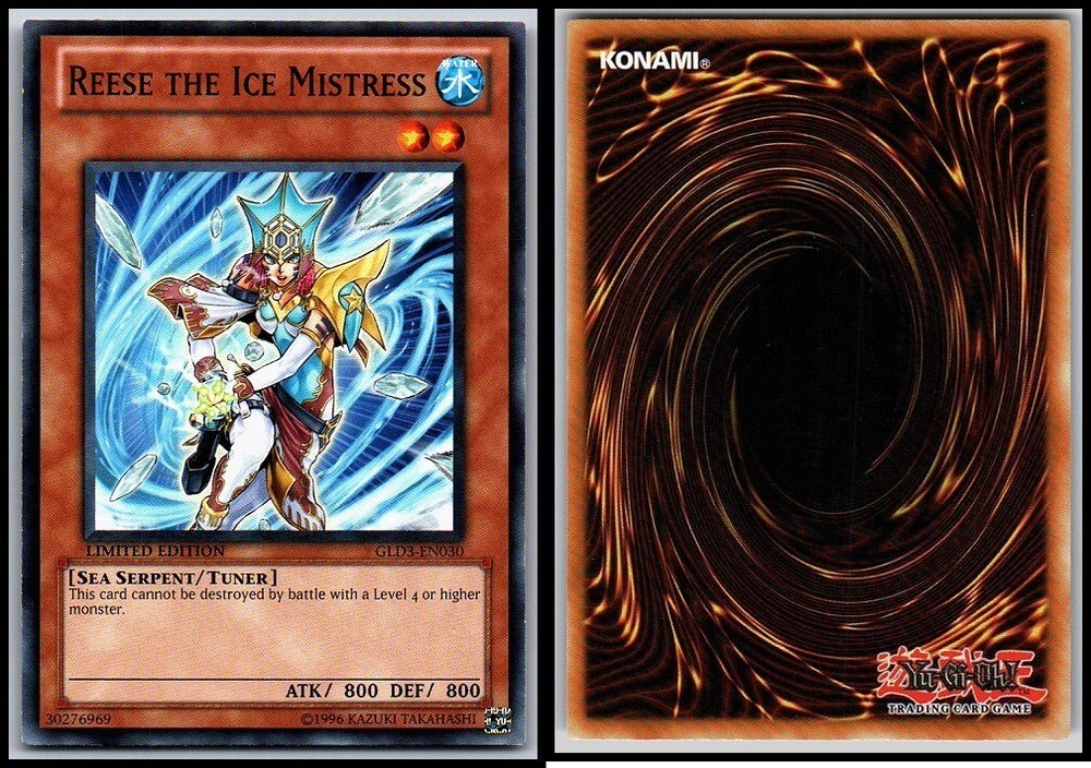 Reese the Ice Mistress GLD3-EN030 Limited Edition YuGiOh Card