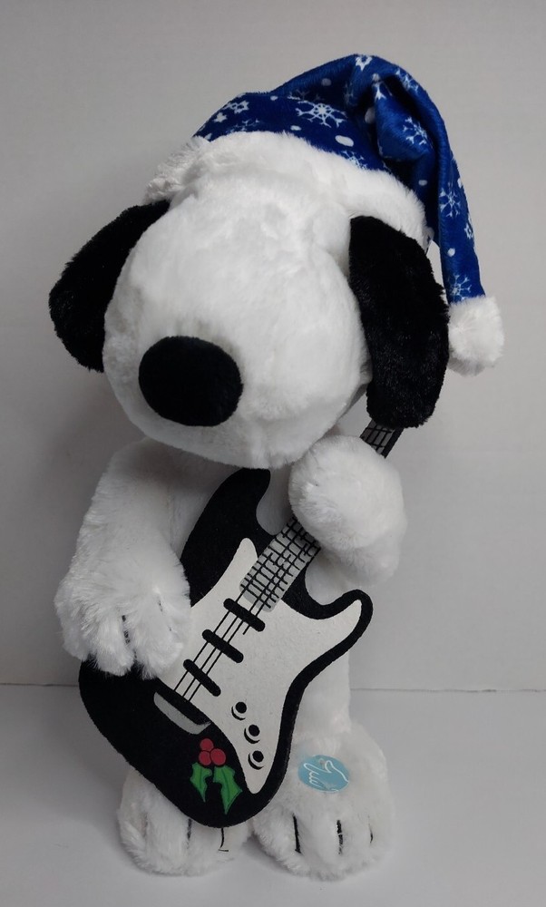 15-inch Animated Snoopy Christmas Plush with Guitar Plays Linus & Lucy Song