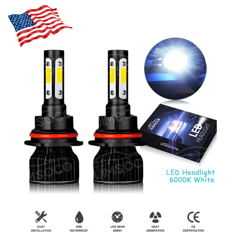 For 2000 Chrysler Grand Voyager 2x 9007 HB5 LED Headlights High Beam Bulbs Kits