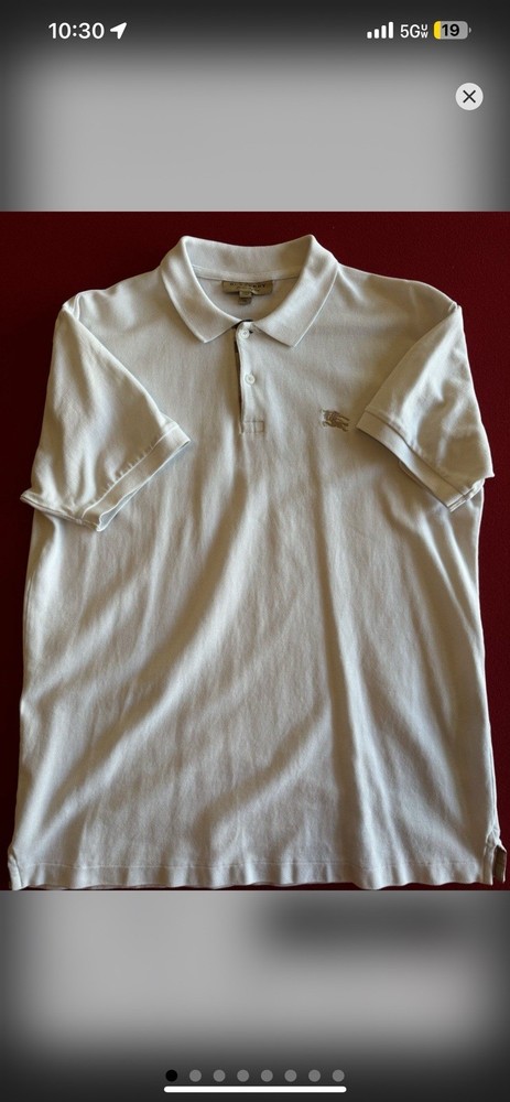 Burberry White Polo Shirt XXL Pre-owned