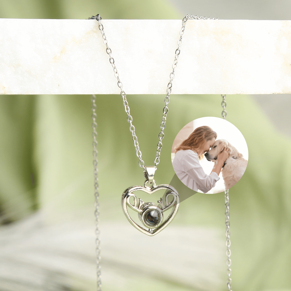 Personalized Deer Photo Projection Necklace • Birthday Gift for Pet Lovers