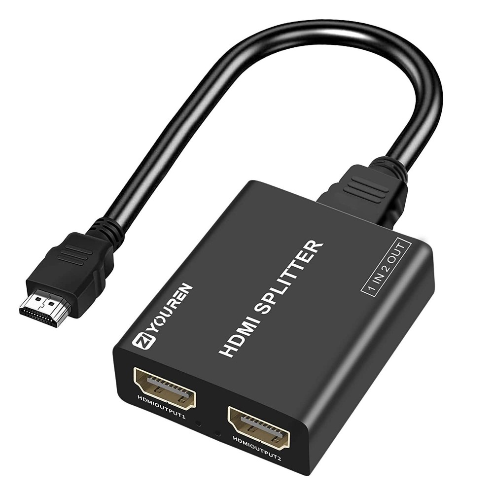4K HDMI Splitter 1x2 with HD Cable for Full HD 1080P Support