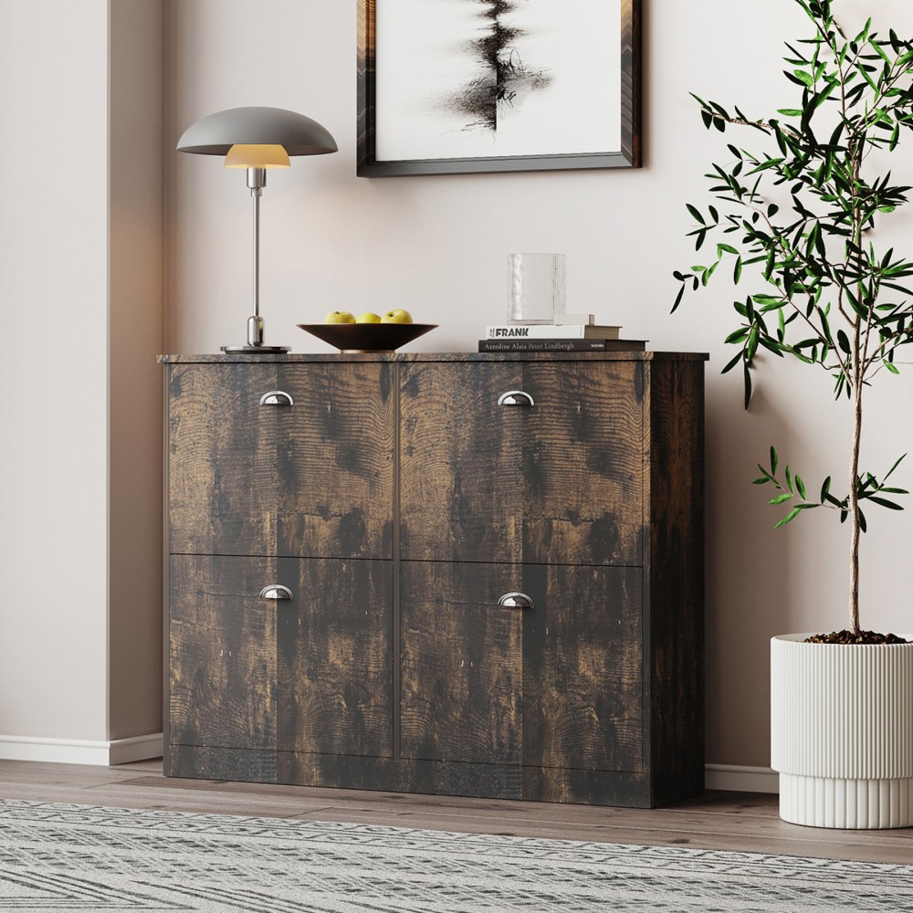 Shoe Cabinet Concealed Design with 4 Drawers