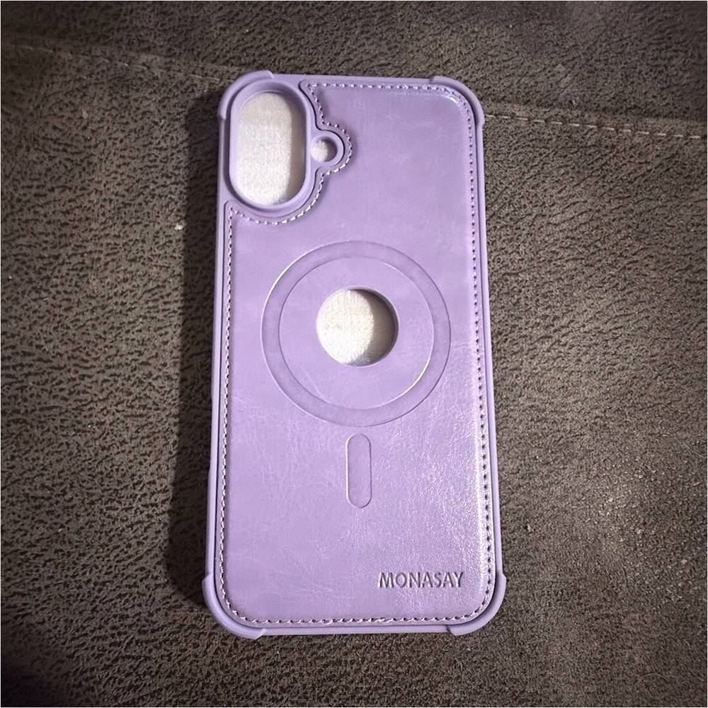 MONASAY Purple Men's Bifold Wallet Set with Card Holder and Phone Attachment