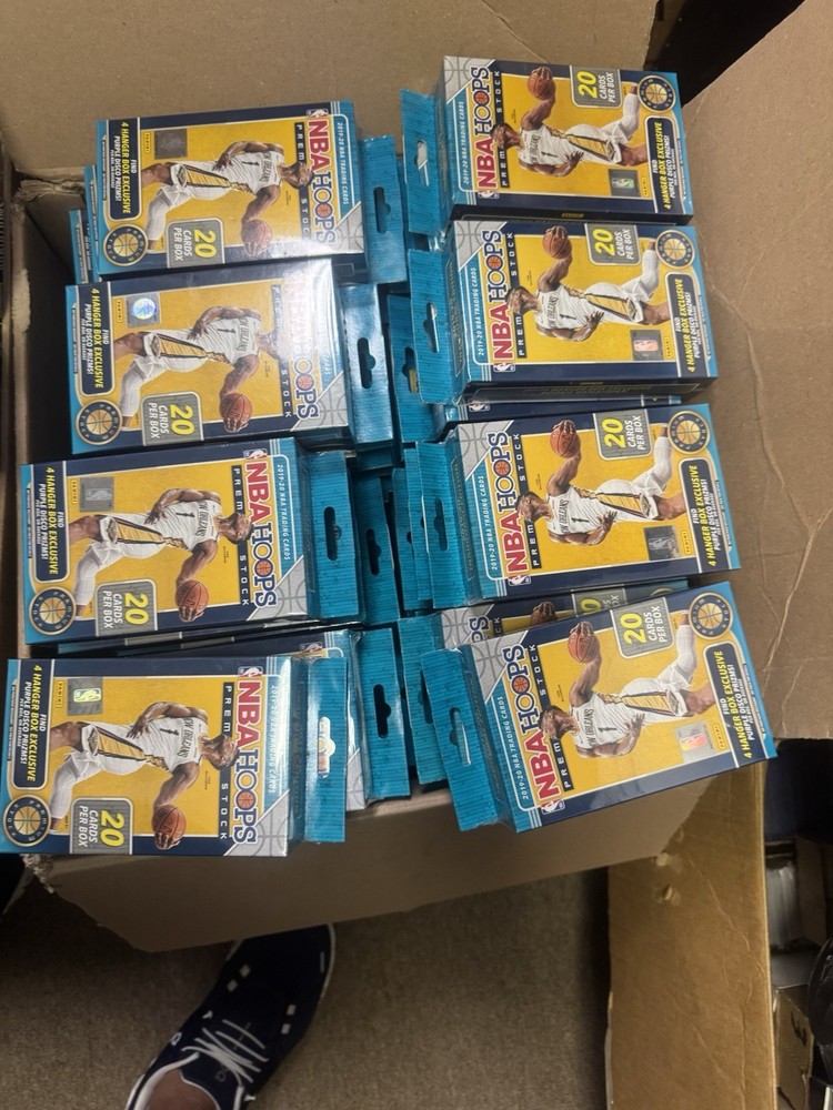 (100) Box Lot 2019-20 Panini NBA Hoops Premium Stock Hanger Plus 5 free Blasters