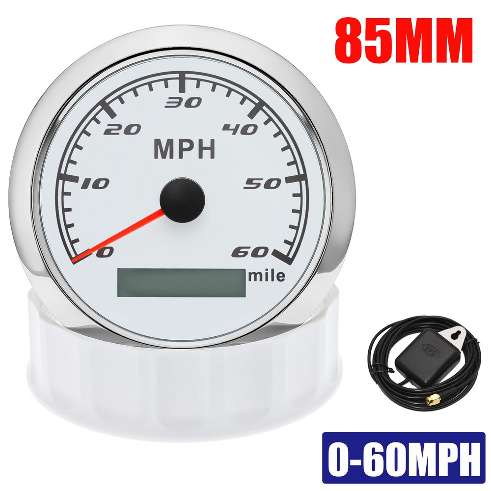 85MM GPS Speedometer Gauge 0-60MPH for Cars Trucks Boats ATVs Motorcycles