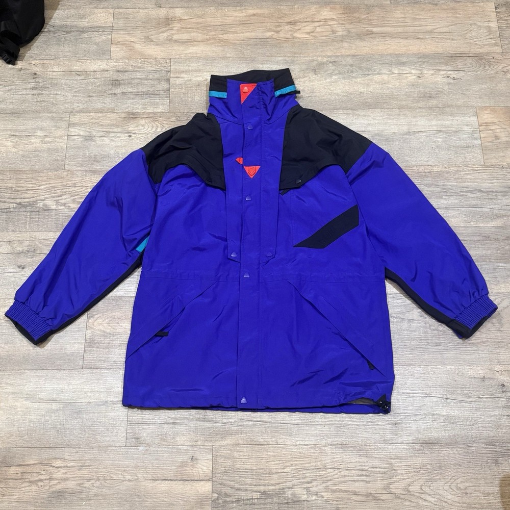 Vintage Helly Hansen Ski Jacket- Equipe- Helly Tech-Color Block Retro 90's-XL
