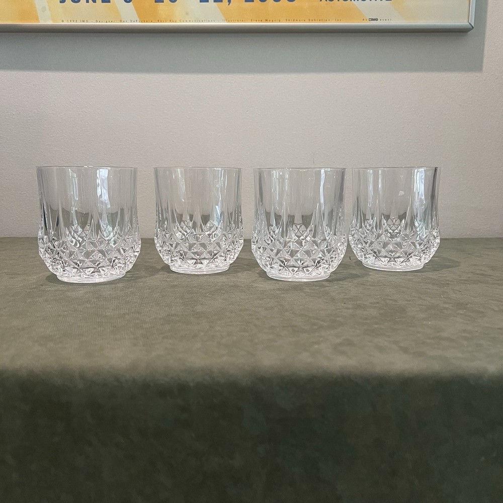 Longchamp Cristal D'Arques Whisky Tumblers 24% Lead Crystal Set Of 4
